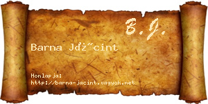 Barna Jácint névjegykártya