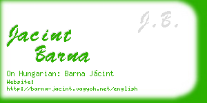 jacint barna business card
